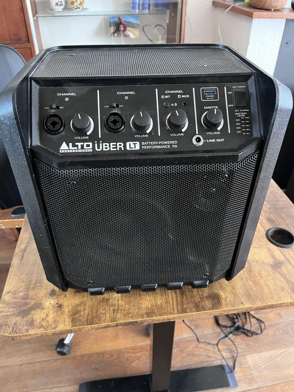 Gitaarversterker/PA op batterij
