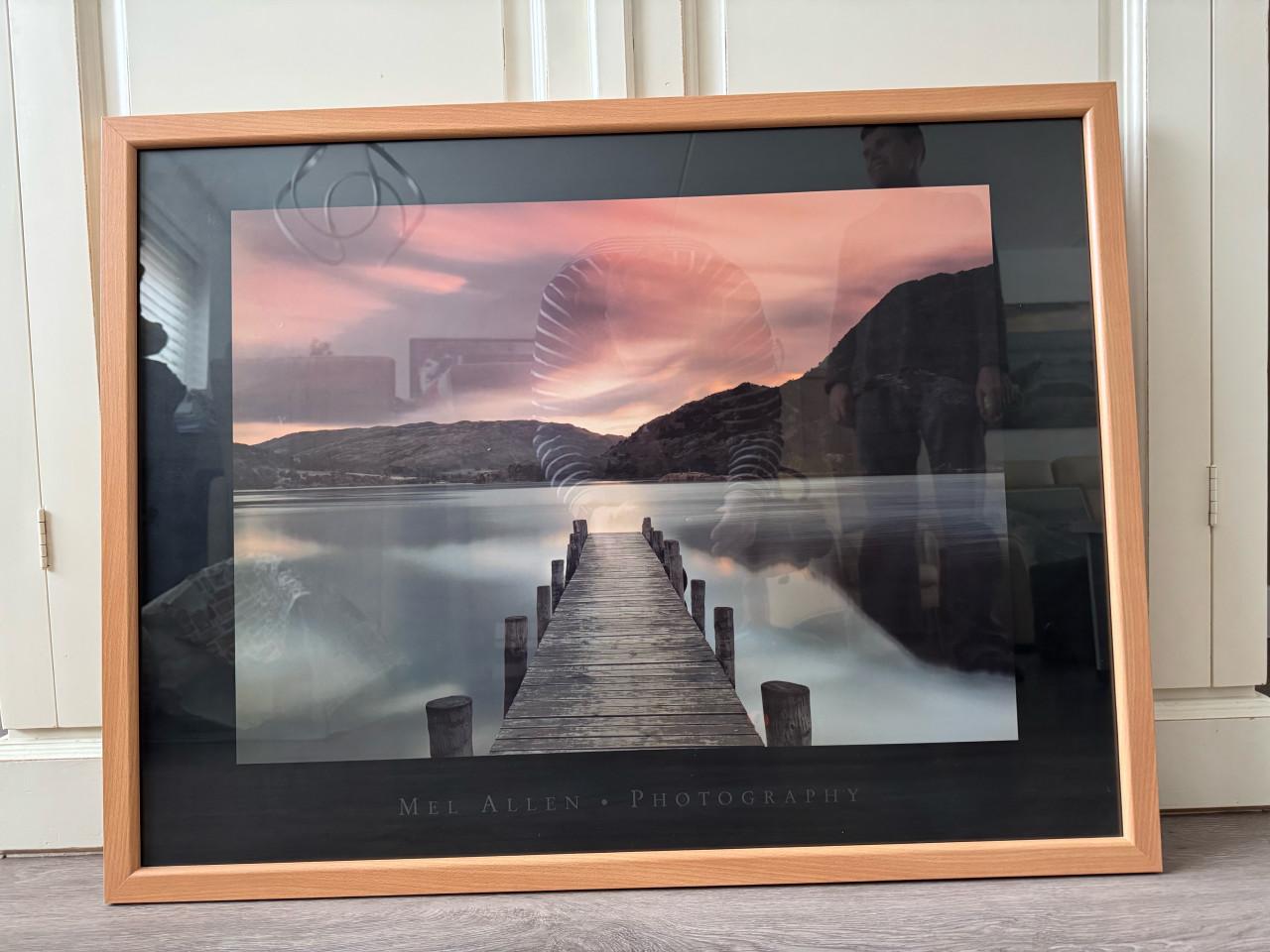 Grote houten wissellijst met prachtige afbeelding, 60x80cm