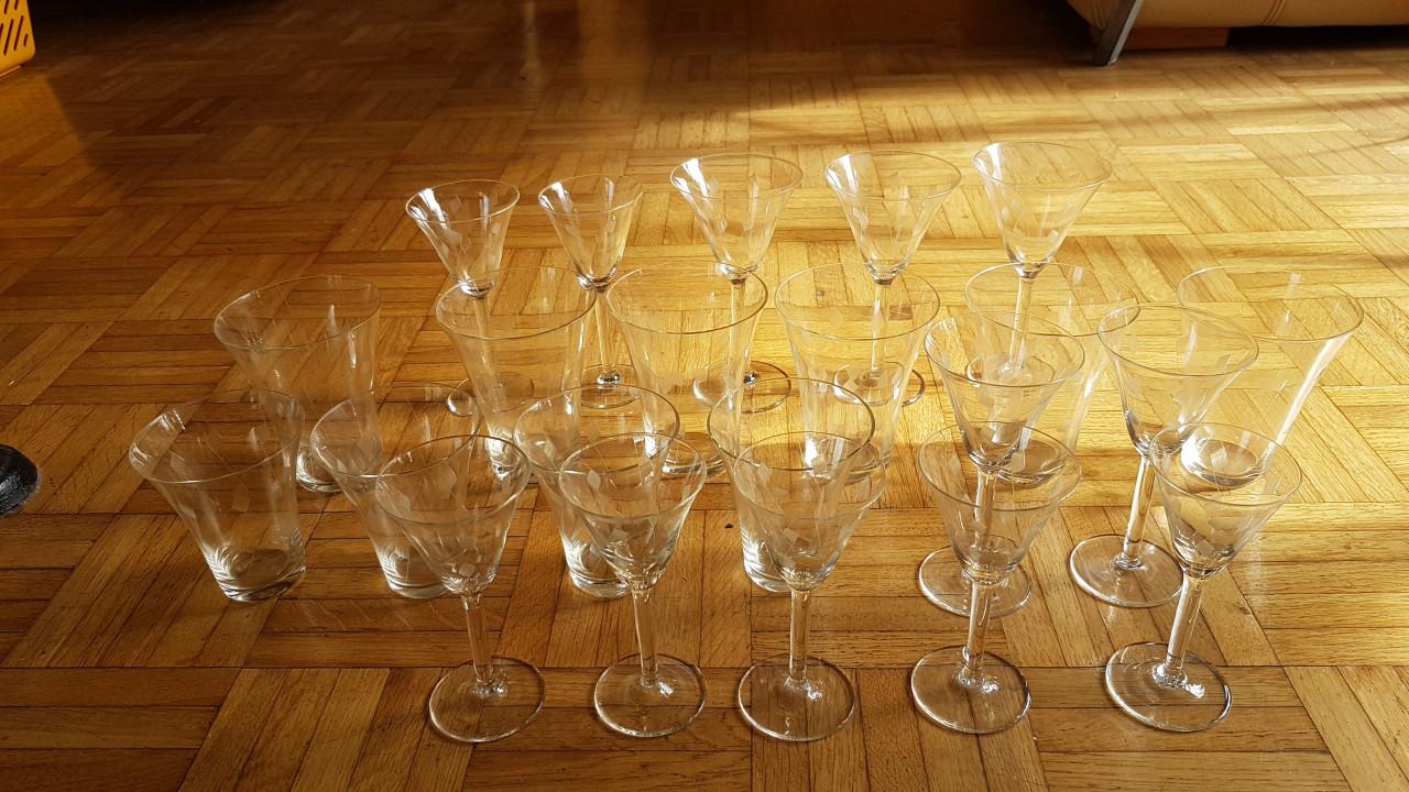 Ultra dunne geslepen drinkglazen