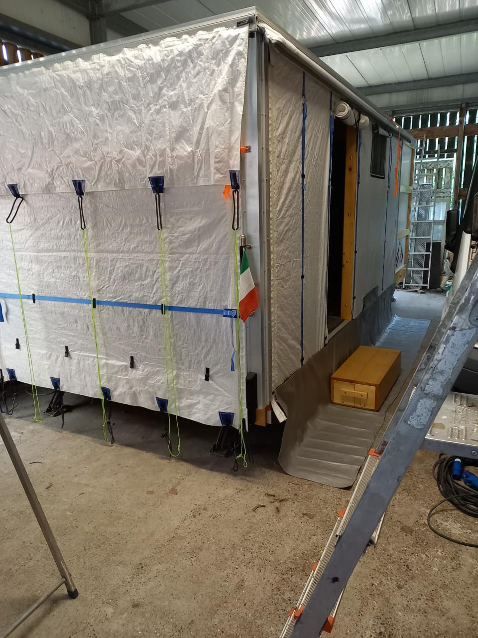 Custum unieke campeer trailer.