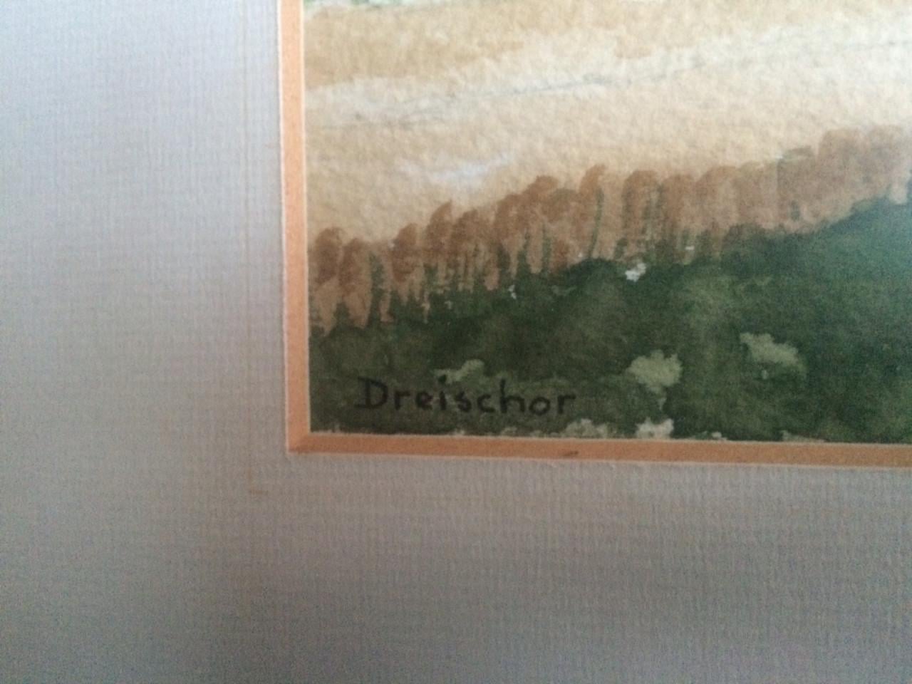 Aquarel silhouet Dreischor