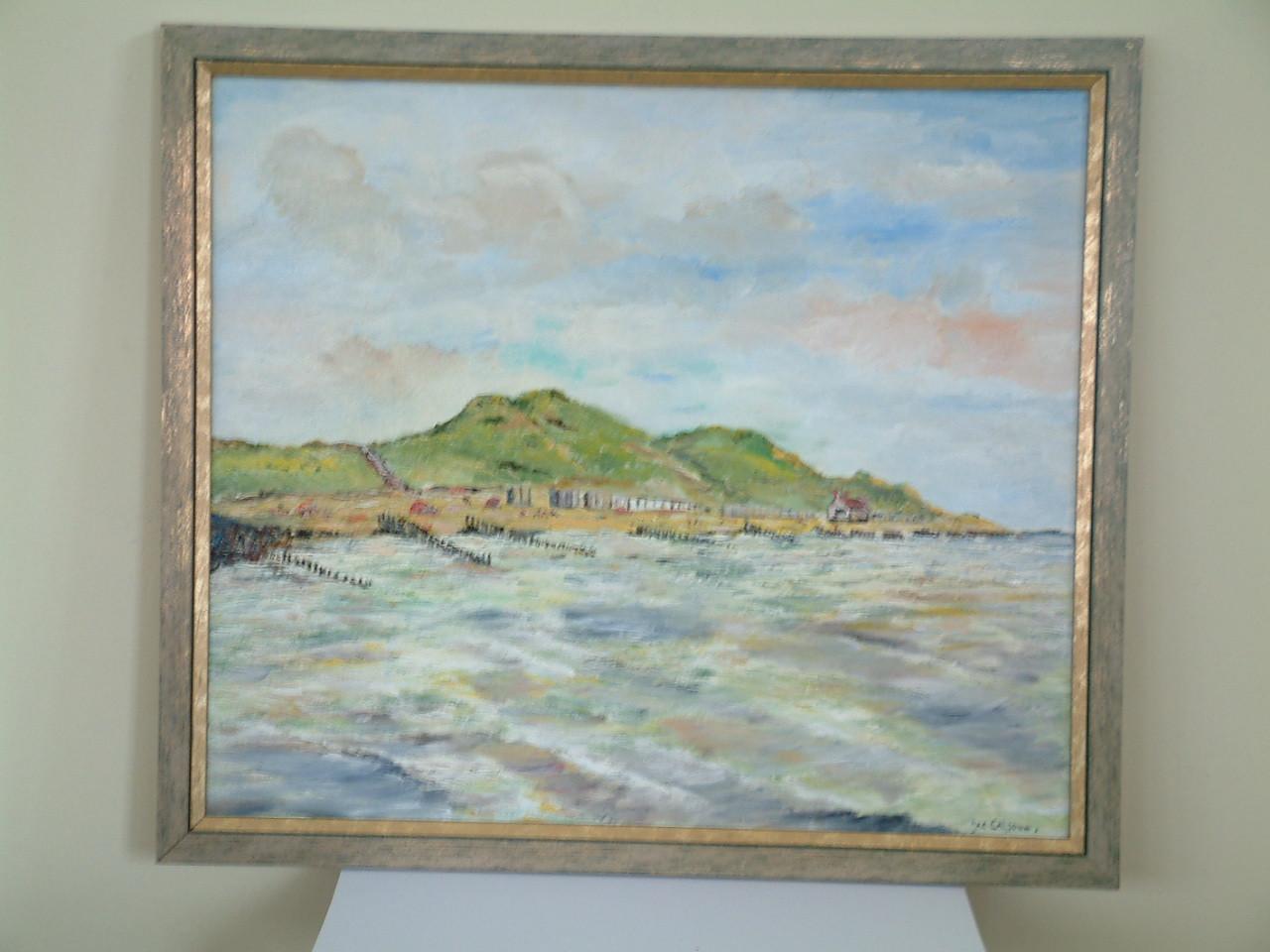 Strand  120 x 80 cm   zie schilderijen Jac Caljouw Arnemuiden