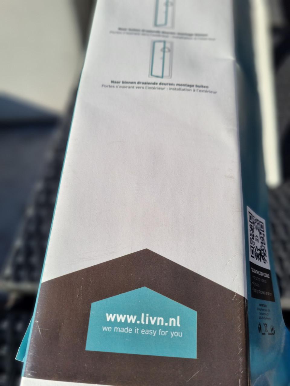 Nieuwe onderdelen rolhordeur Livn easy wit 205 cm x 105 cm