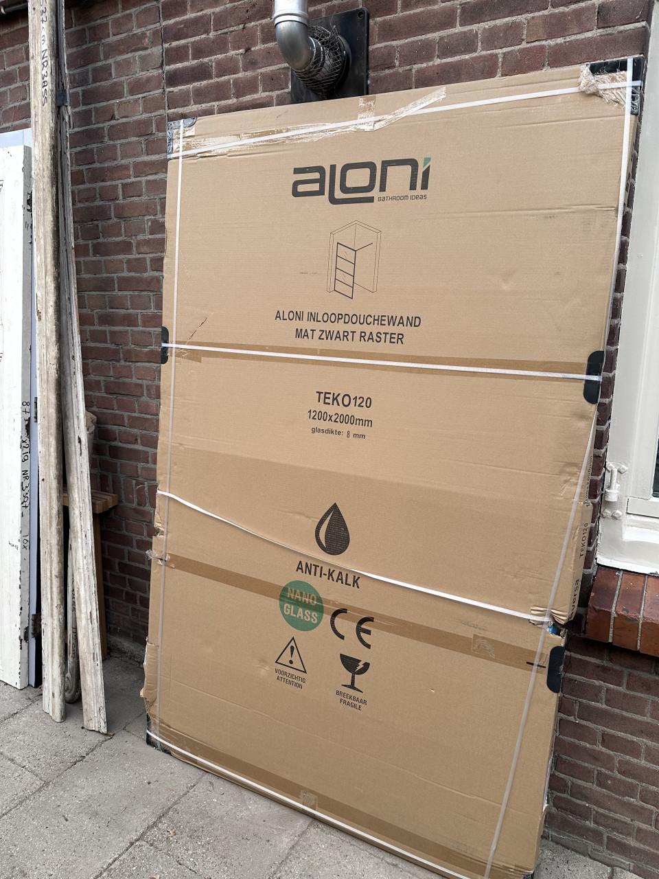 Nieuw in doos: Glazen douchewand 200 * 120