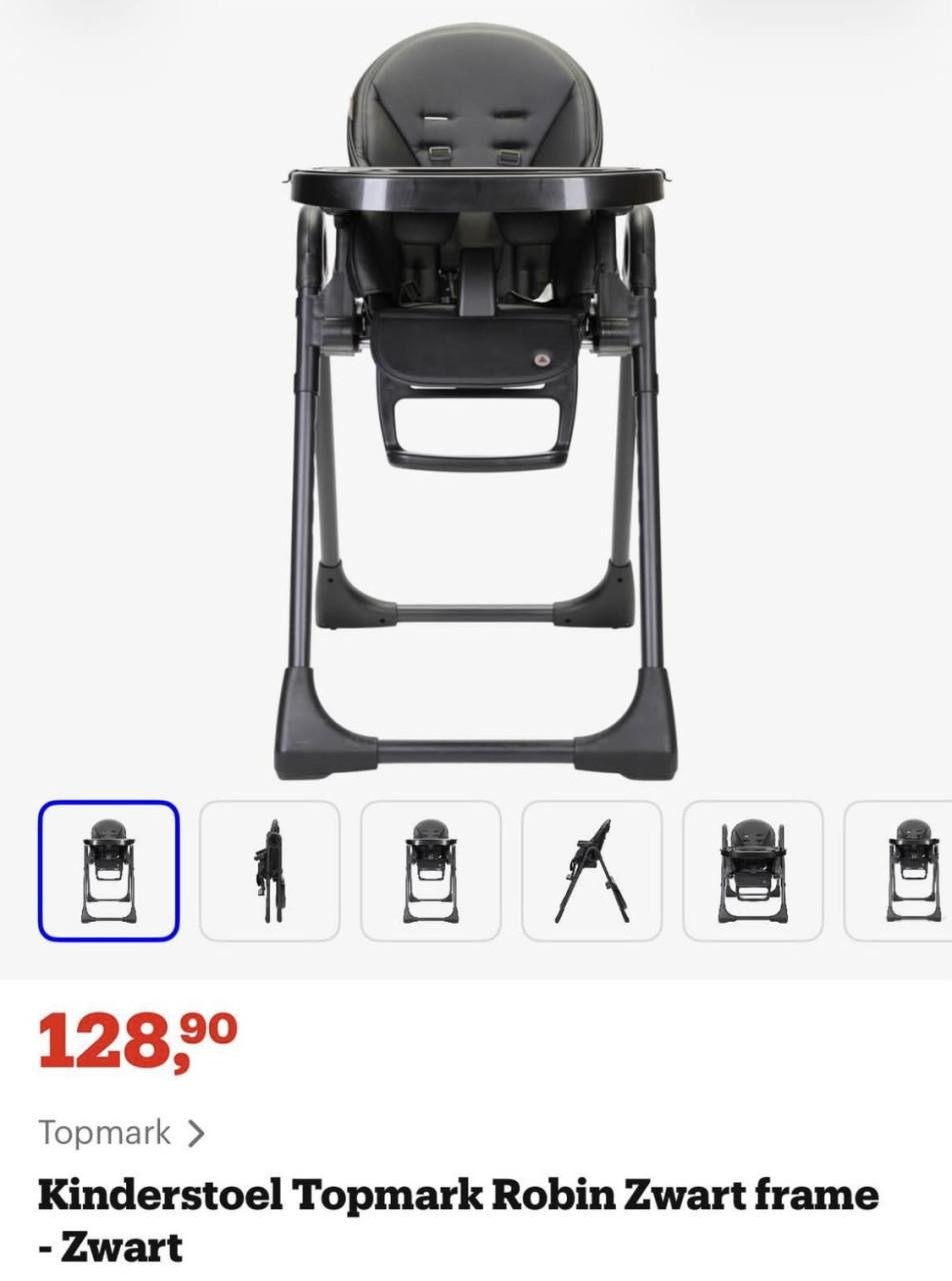 Kinderstoel topmark Robin zwart frame