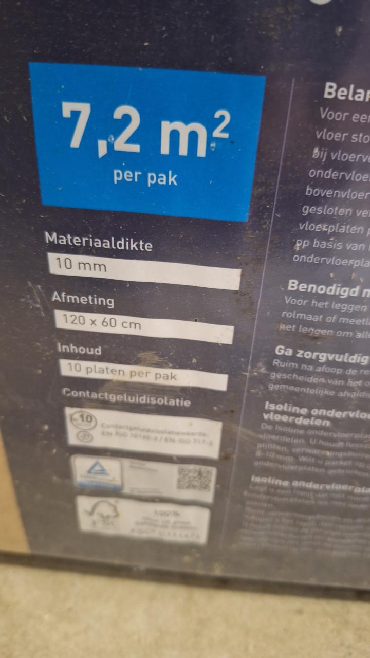 Ondervloer 7.2 m² isoline+