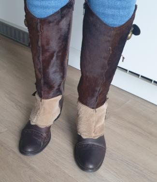 Dames leren Western cowboylaarzen handgemaakt en gekocht in Italie maat 39