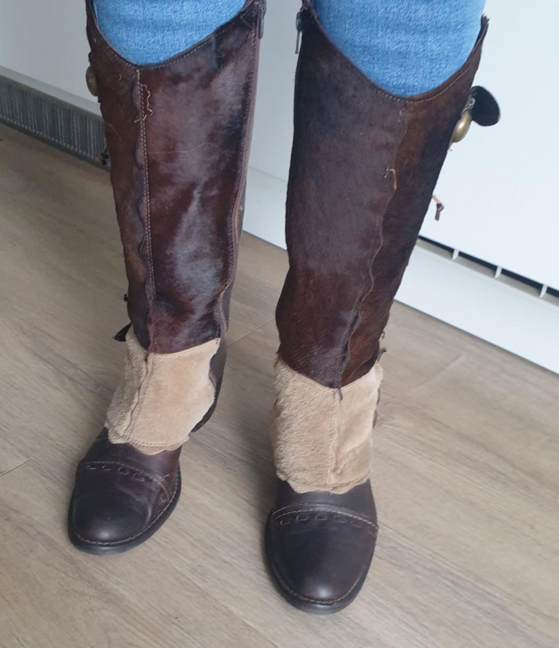 Dames leren Western cowboylaarzen handgemaakt en gekocht in Italie maat 39