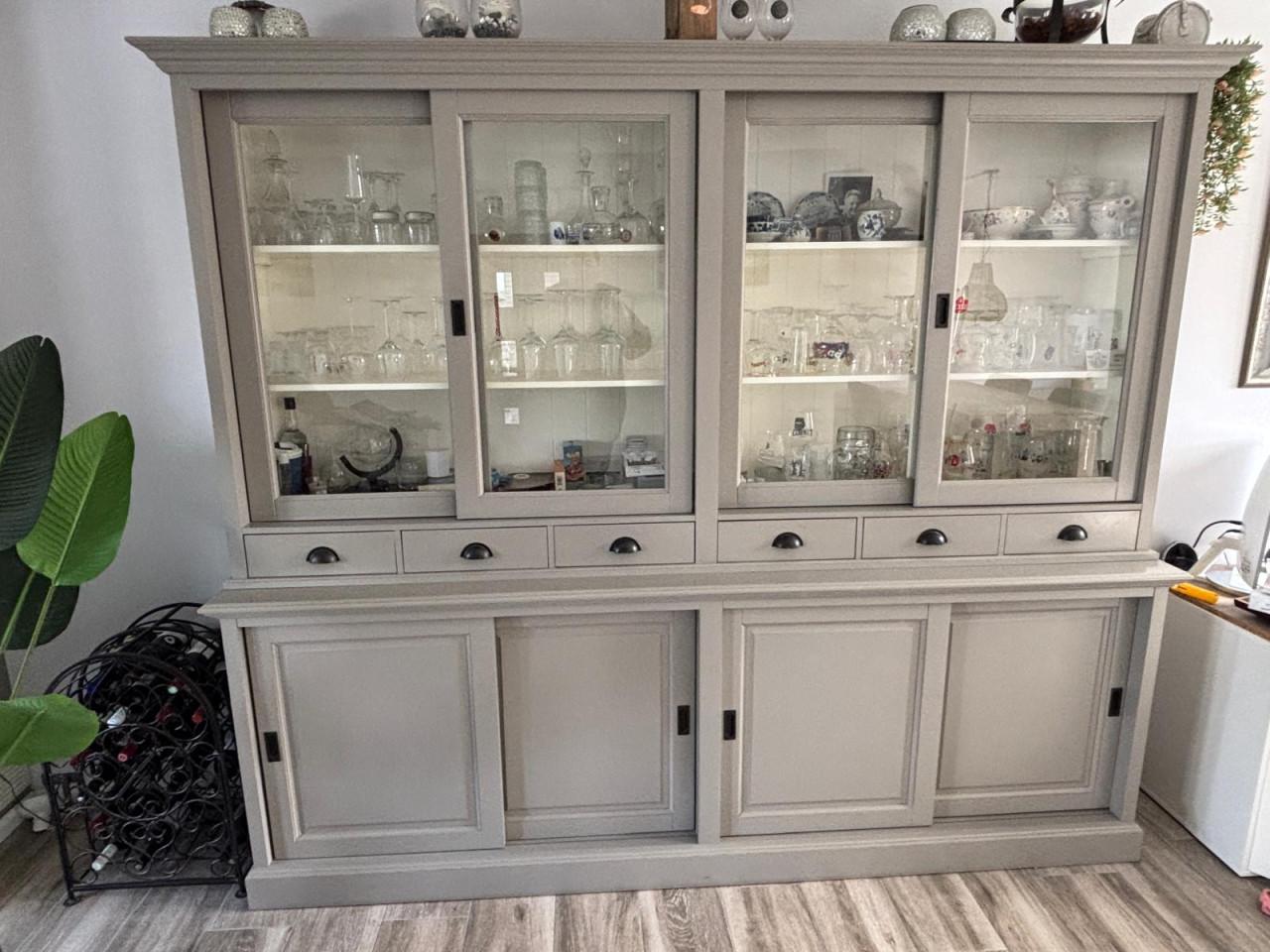 Buffetkast Napoli 220cmx258cmx53cm Oud grijs antiek