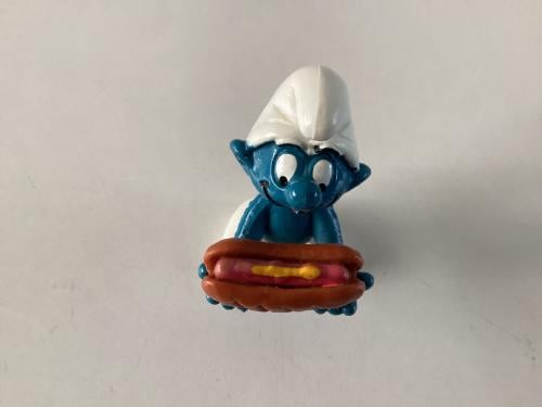 Verschillende Smurfen.    Schleich/Peyo.    Rubber.  +/- 5 cm hoog.