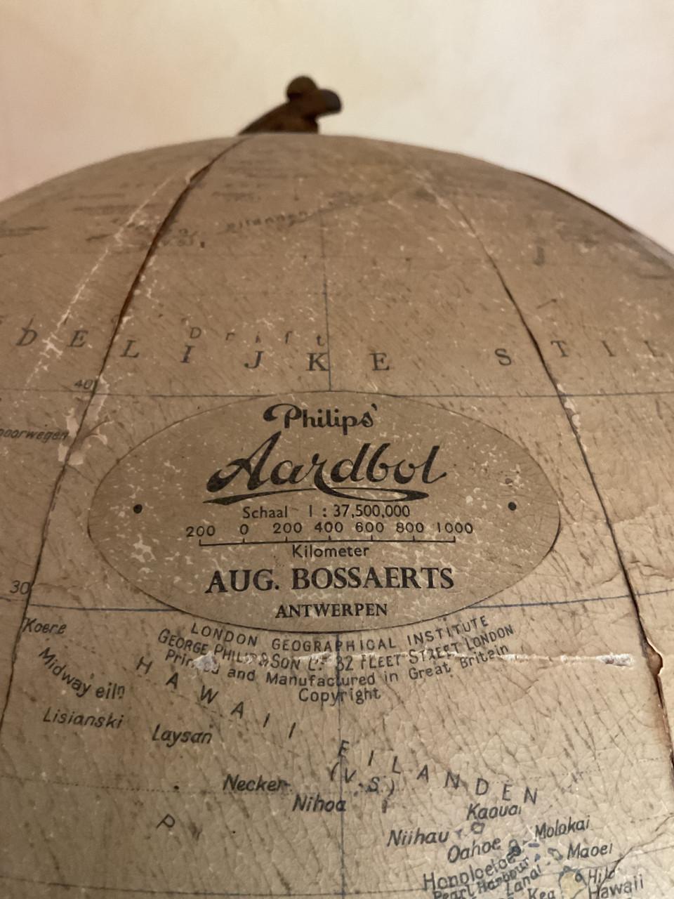 Vintage globe Philips & Son London