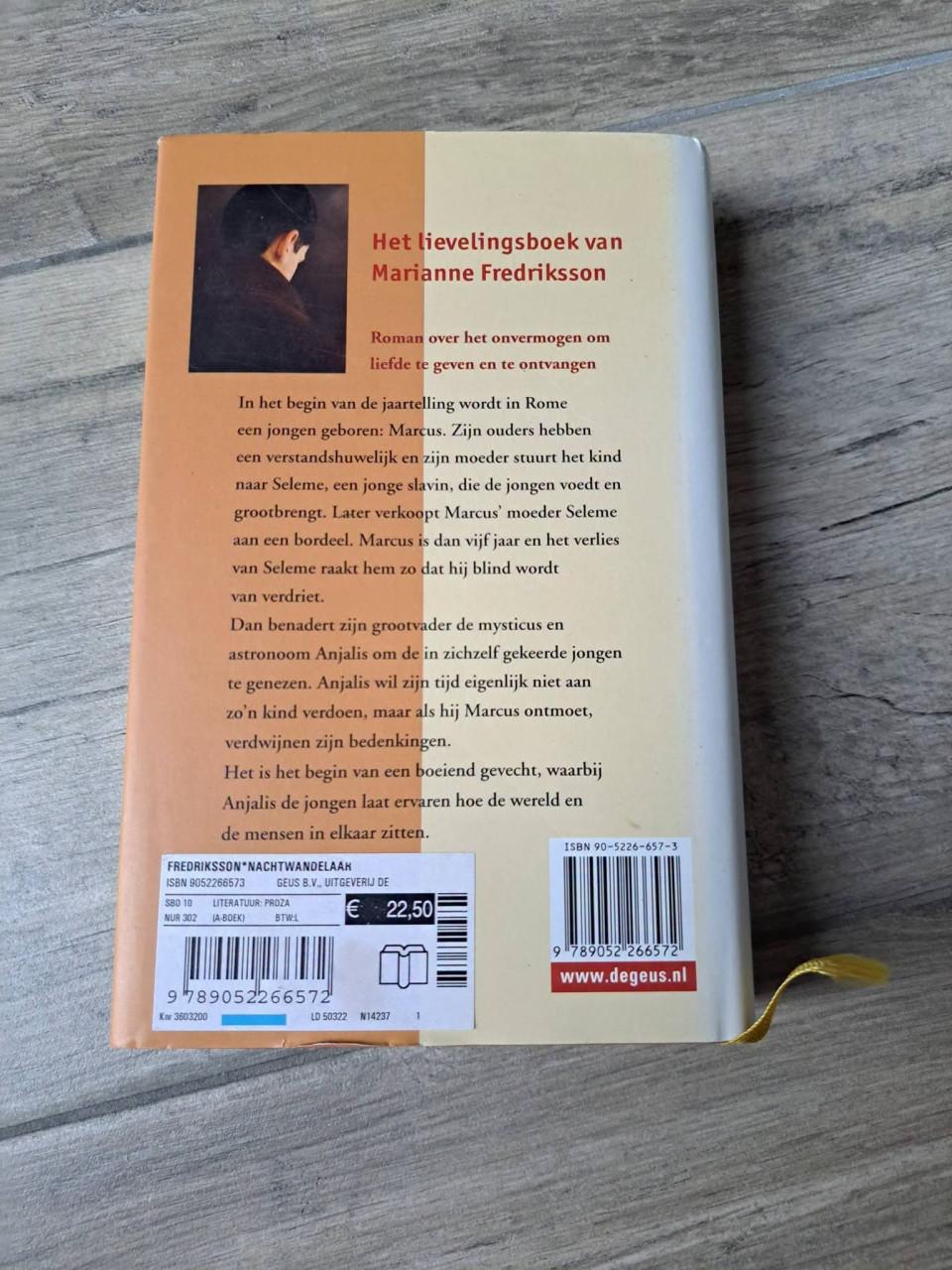 Roman De nachtwandelaar van Marianne Frederiksson