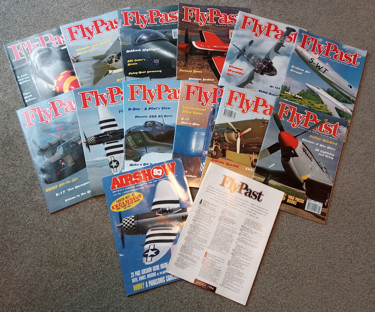 FLYPAST vanaf 1993 ; complete jaargangen + Airshow + Index