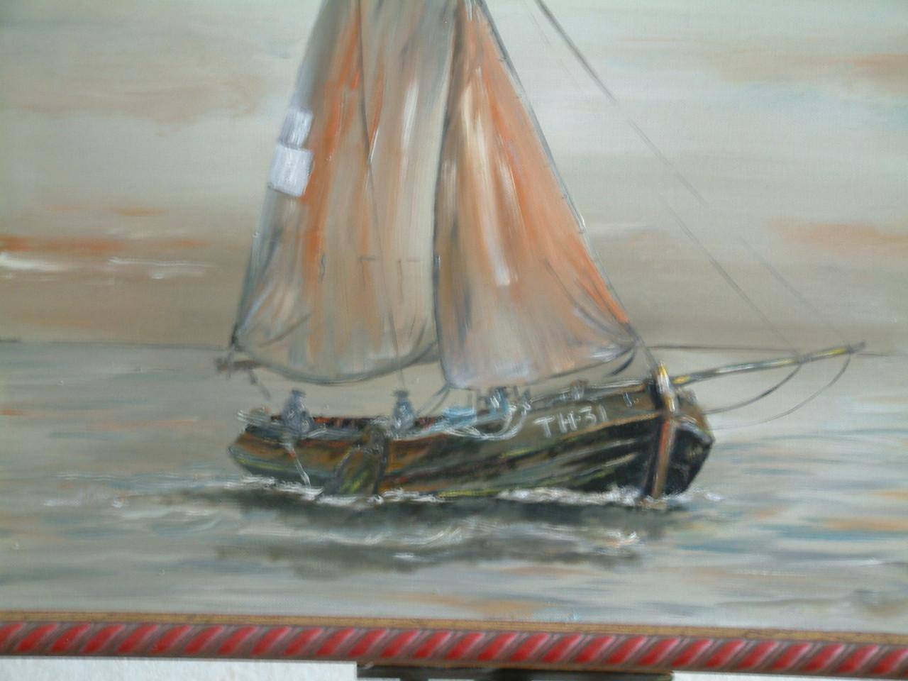 Hengst-botters   oude visserij zeil jac Caljouw Arnemuiden