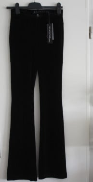 Nieuwe zwarte fluweellook flored maat 34
