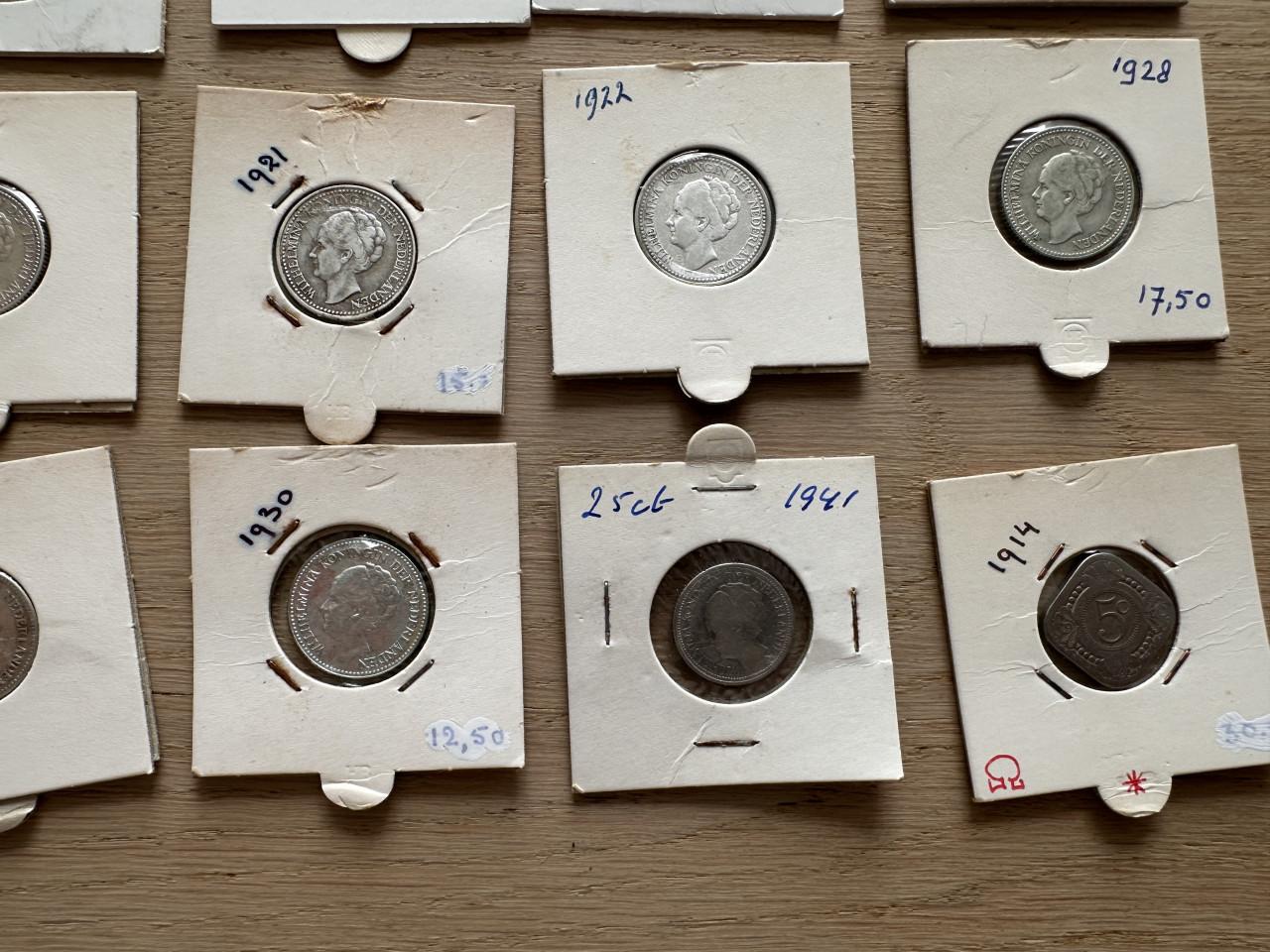 Diverse kleine zilveren munten (mag weg voor zilverprijs!)