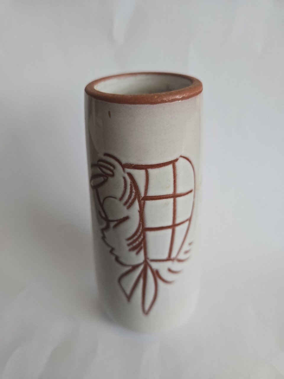 Vintage vaasje van Boonstra met meisjeshoofd 11 cm