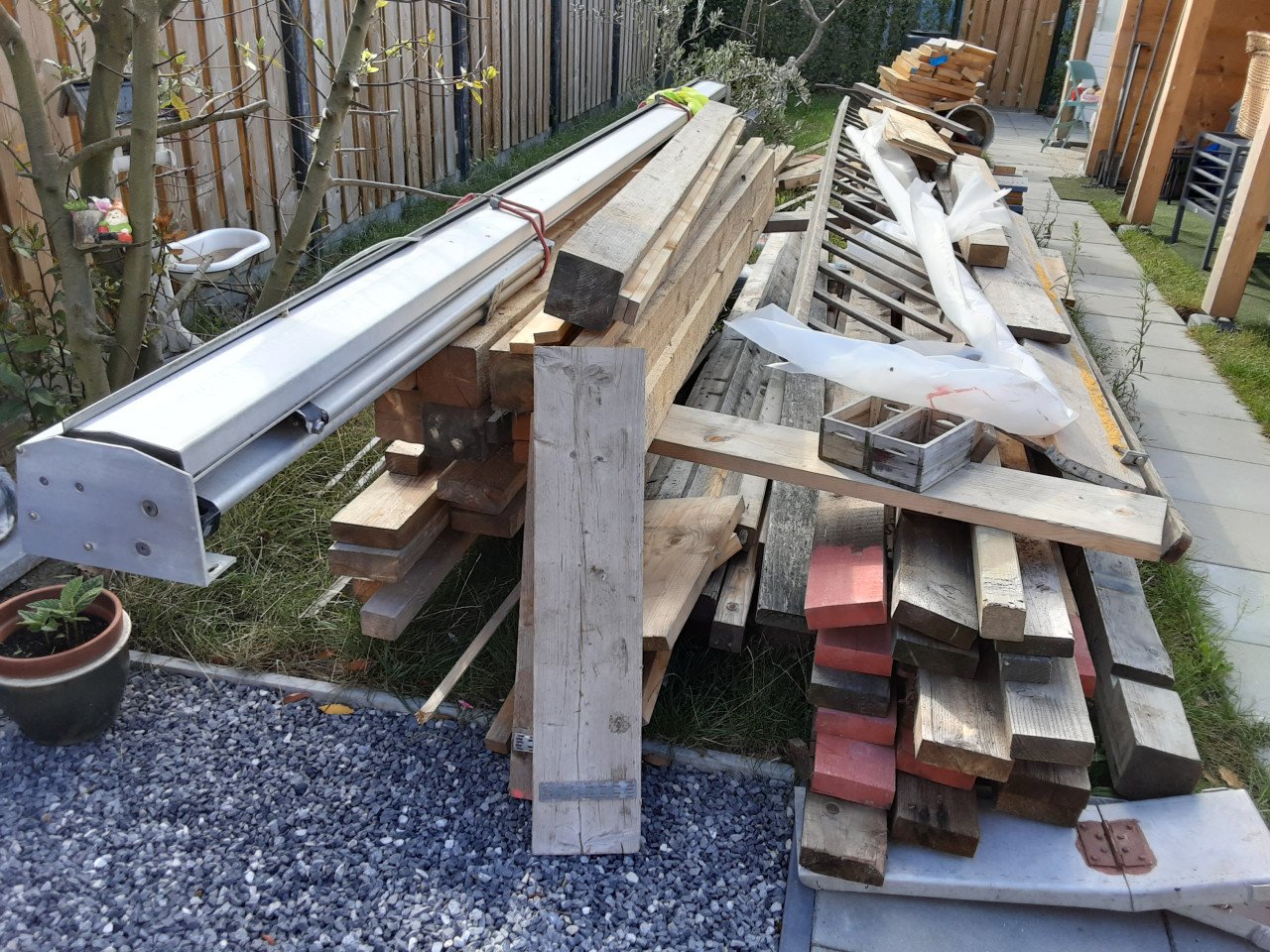 Heel veel hout alles in 1 koop