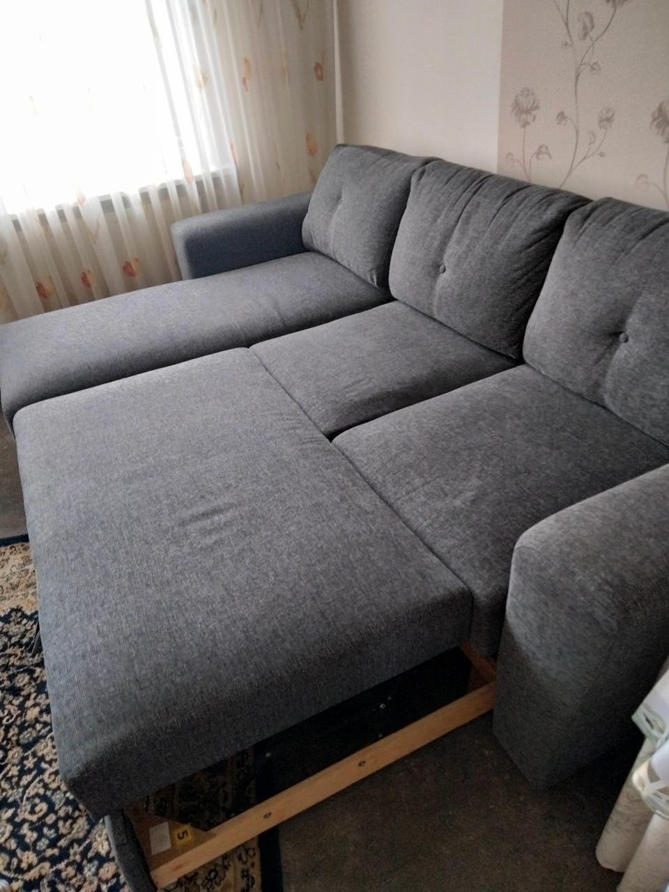 Bankstel hoek met slaapbank ,