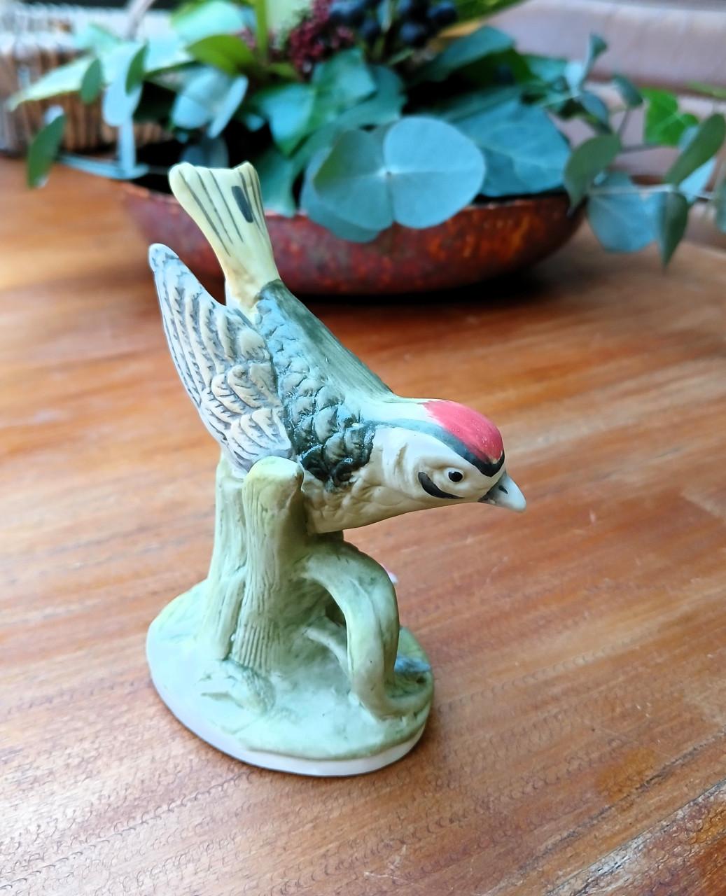 3 Vintage vogelbeeldjes - Bisque porselein van Lefton