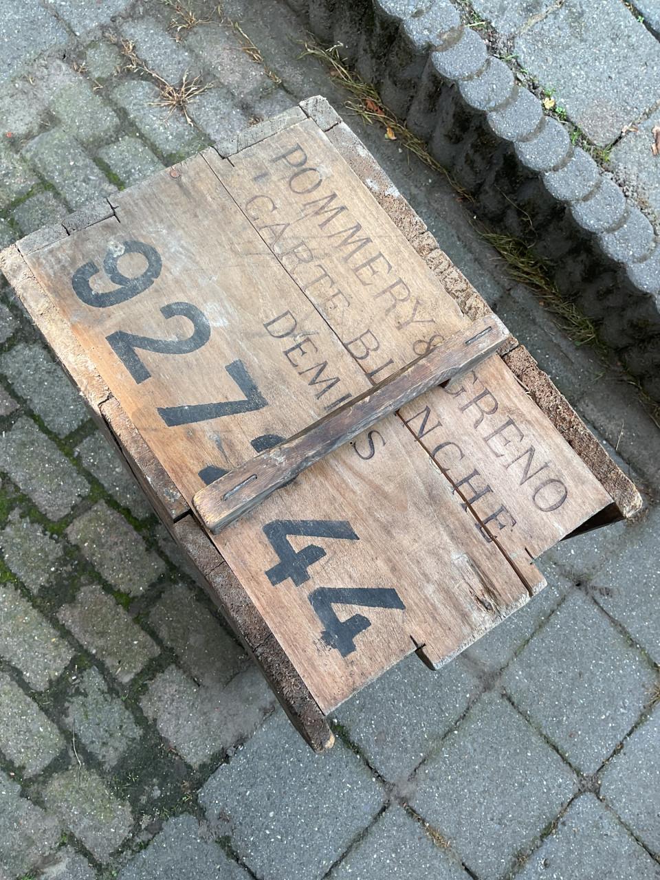 Pommery Champagne houten kist