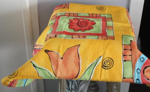 Lap stof met bloemen kleurrijk