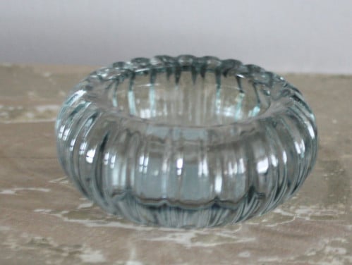 Lichtblauw transparent theelicht