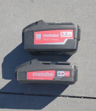 Metabo 18V accu's 2 x
