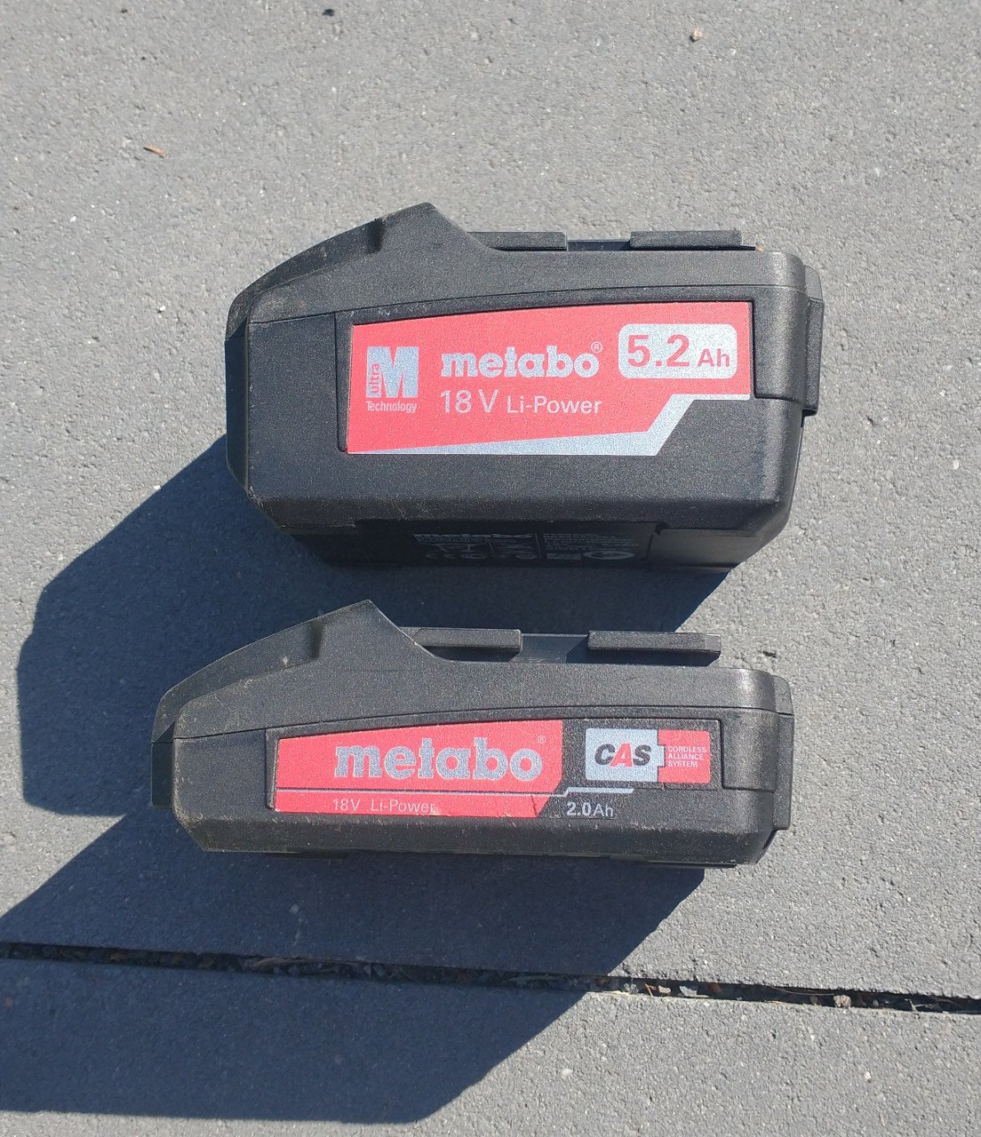 Metabo 18V accu's 2 x