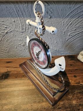 Decoratieve Anker Klok - Maritieme Stijl in werkende mooie staat
