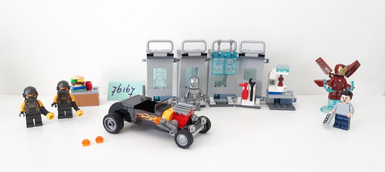 LEGO Marvel Avengers 76167: Tonny Stark Iron Man Wapenkamer ,5 minifiguren