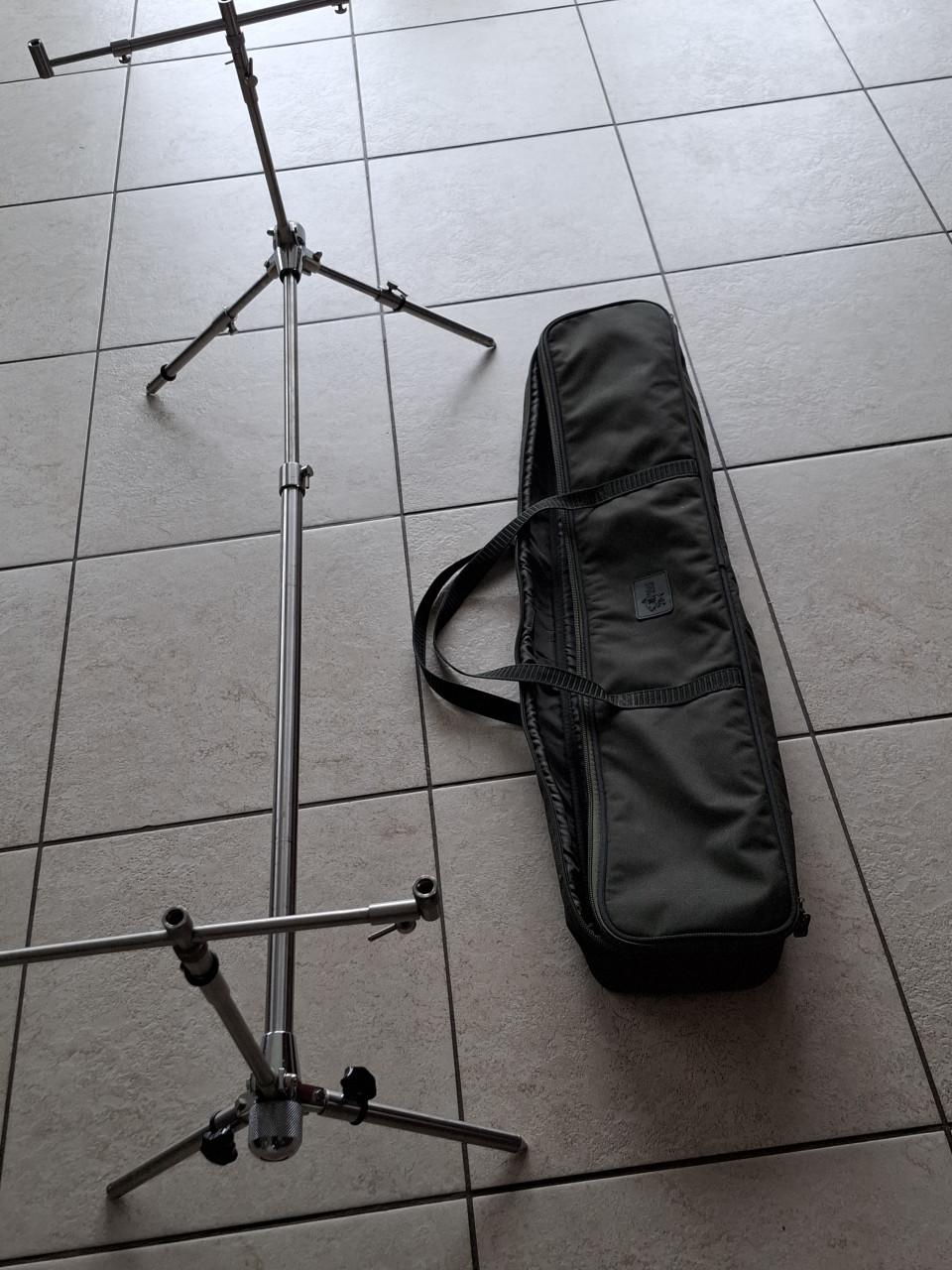 Rodpod hengelsteun Roestvrijstaal met draagtas 35,00