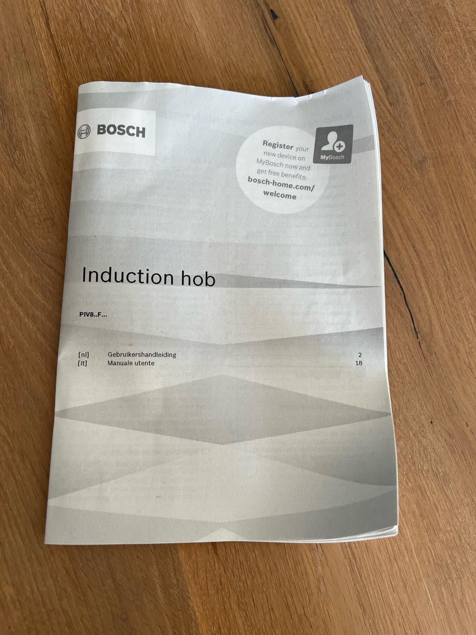 Bosch inductie inbouw kookplaat