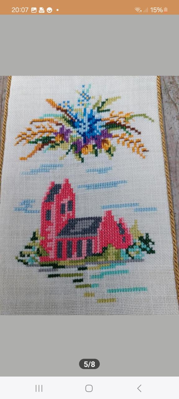 Schellekoord koperen beslag/borduur molens/gebouwen