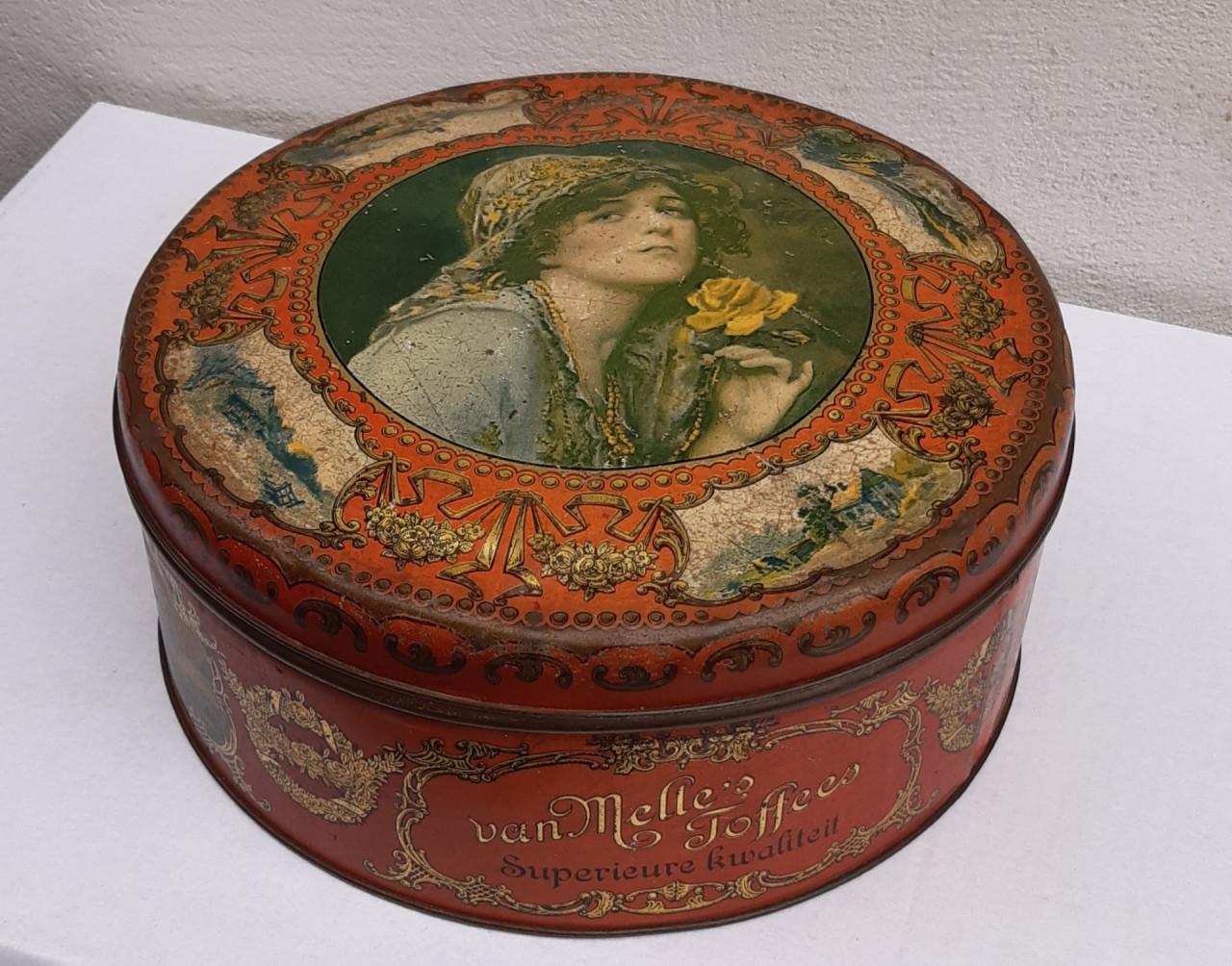 Blik van Melle's toffees, superieure kwaliteit, Breskens Holland.