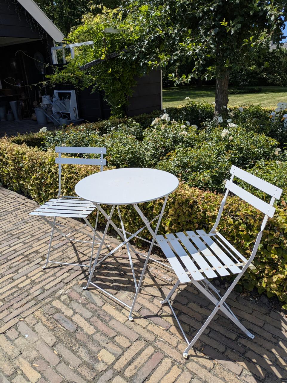 Ijzeren Bistro tuinset.