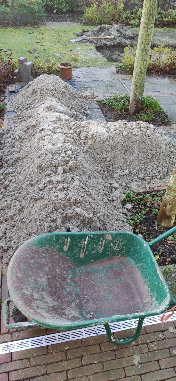 Zand voor bestrating, gratis op te halen