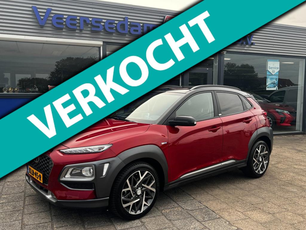 Hyundai Kona 1.6 gdi hev premium two tone, leer, camera, head up display en