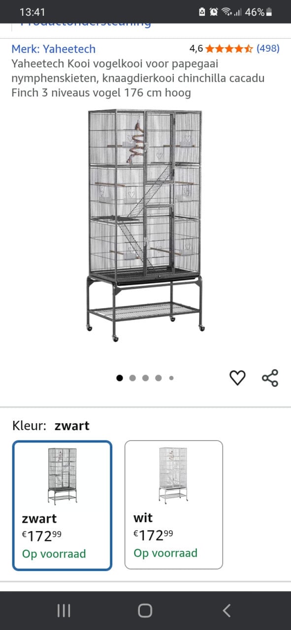 3 maanden oude grote vogelkooi