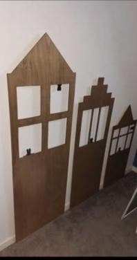 Houten huisjes, decoratie kinderkamer