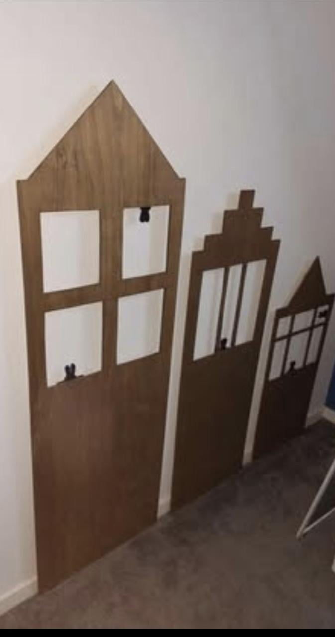 Houten huisjes, decoratie kinderkamer