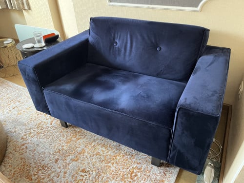 Bank loveseat koningsblauw