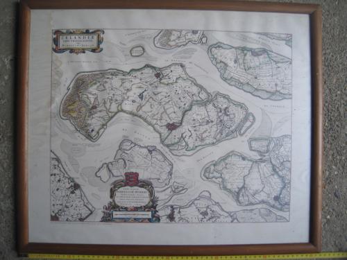 Oude landkaart Schouwen 1600