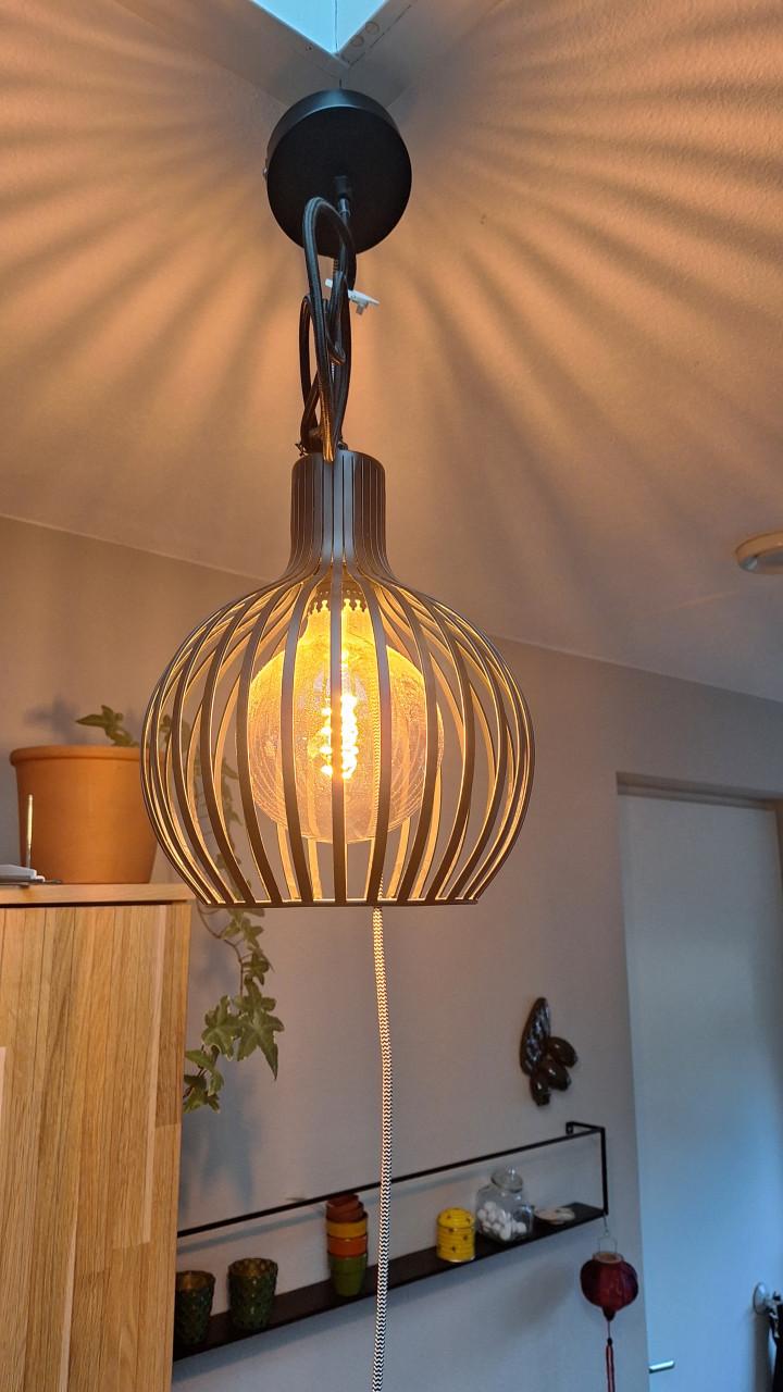 Stalen hanglamp zwart