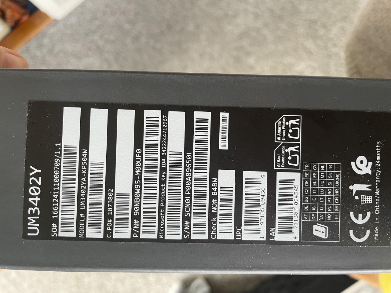 ASUS Zenbook 14 UM3402YA-KP504W - AMD RYZEN 7 - 16GB/512GB -NIEUW 5 MND OUD