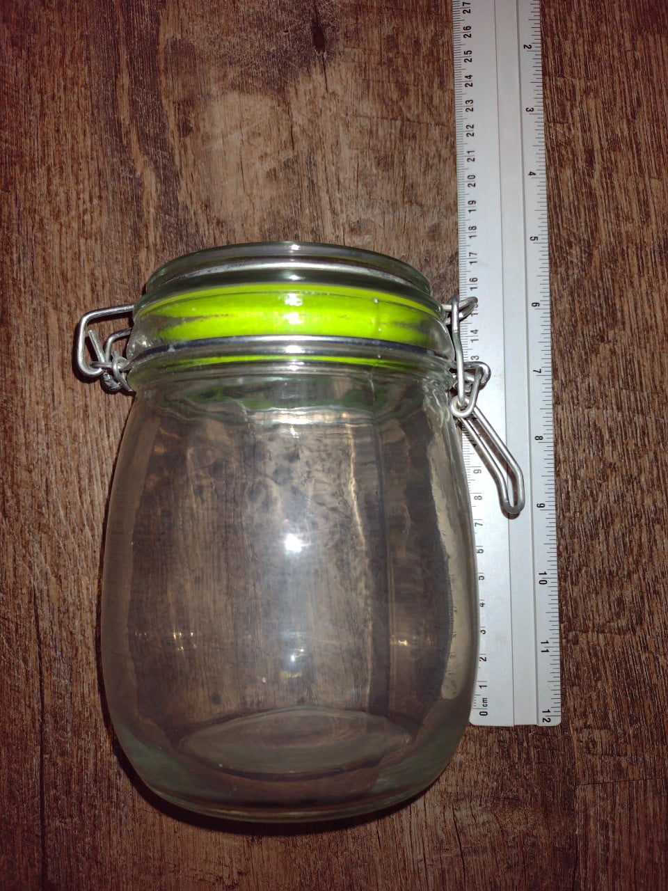 Weckpot glas ongeveer 13 cm hoog