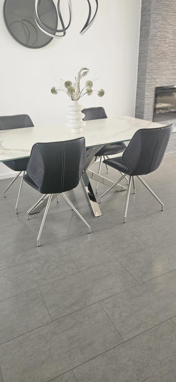 Antraciet eetkamerstoelen 4 stuks