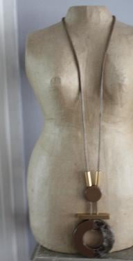 Bruin gouden ketting