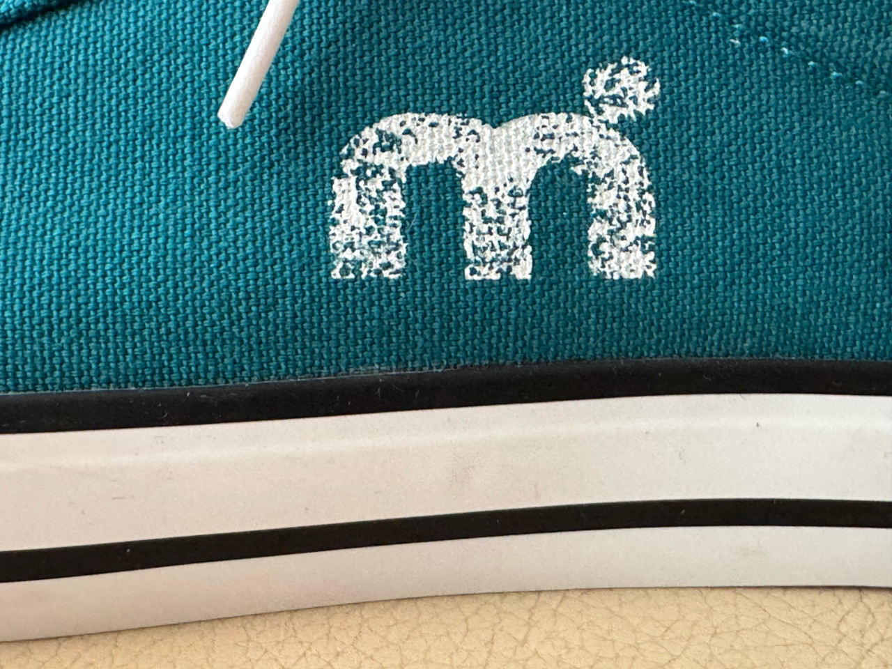 Nieuwe Mistral canvas sneakers in kleur petrol, maat 42