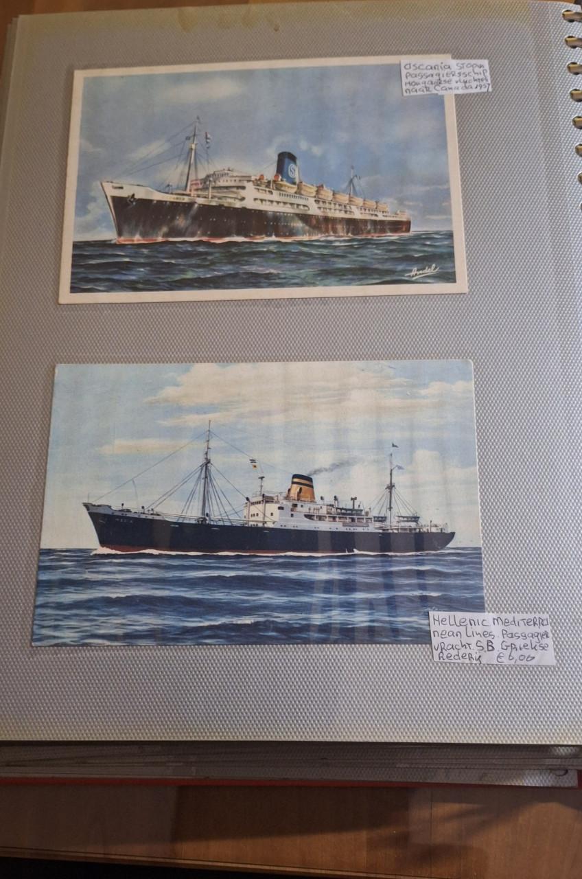 Postkaarten van oude schepen